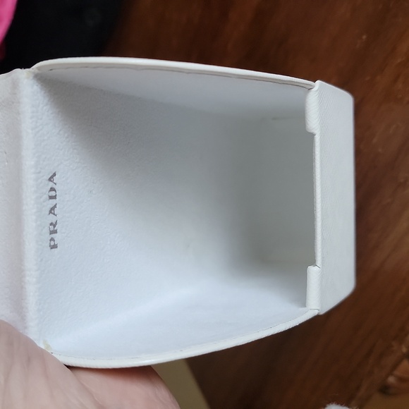 Prada Women's Black Oval Sunglasses With Black Jeweled Arms - Picture 13 of 16